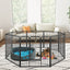 Clôture pour animaux de compagnie Gbruno 8 panneaux de 32 pouces de hauteur - Intérieur et extérieur