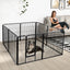 Clôture pour animaux de compagnie Gbruno 8 panneaux de 32 pouces de hauteur - Intérieur et extérieur