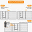 Clôture pour animaux de compagnie Gbruno 8 panneaux de 32 pouces de hauteur - Intérieur et extérieur