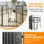 Clôture pour animaux de compagnie Gbruno 8 panneaux de 32 pouces de hauteur - Intérieur et extérieur