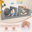 Sofá Modular de 8 Piezas para Niños en Suede Gris Cómodo