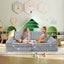 Sofá Modular Infantil de 8 Piezas - Gris que Brilla en la Oscuridad