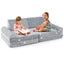 Sofá Modular Infantil de 8 Piezas - Gris que Brilla en la Oscuridad