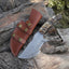 Hunted Movie-Inspired 10" Damascus Steel Tracker Knife with Sheep Horn Handle - Korvel