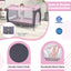 3-in-1 Portable Baby Playard with Zippered Door - Pink