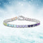 Bracelet en argent sterling .925 avec pierres multi-facettes de 12,04 carats