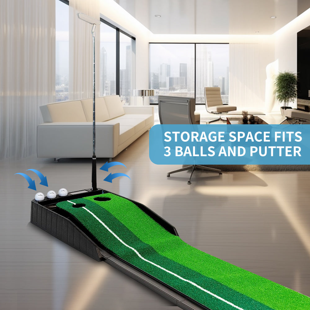 Portable Golf Putting Mat (8FT/10FT) - Perfect for Home Practice - Korvel