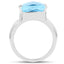 7.50 Carat Genuine Swiss Blue Topaz Sterling Silver Ring