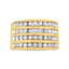10K Yellow Gold Plated .925 Sterling Silver Diamond Channel Band Ring
