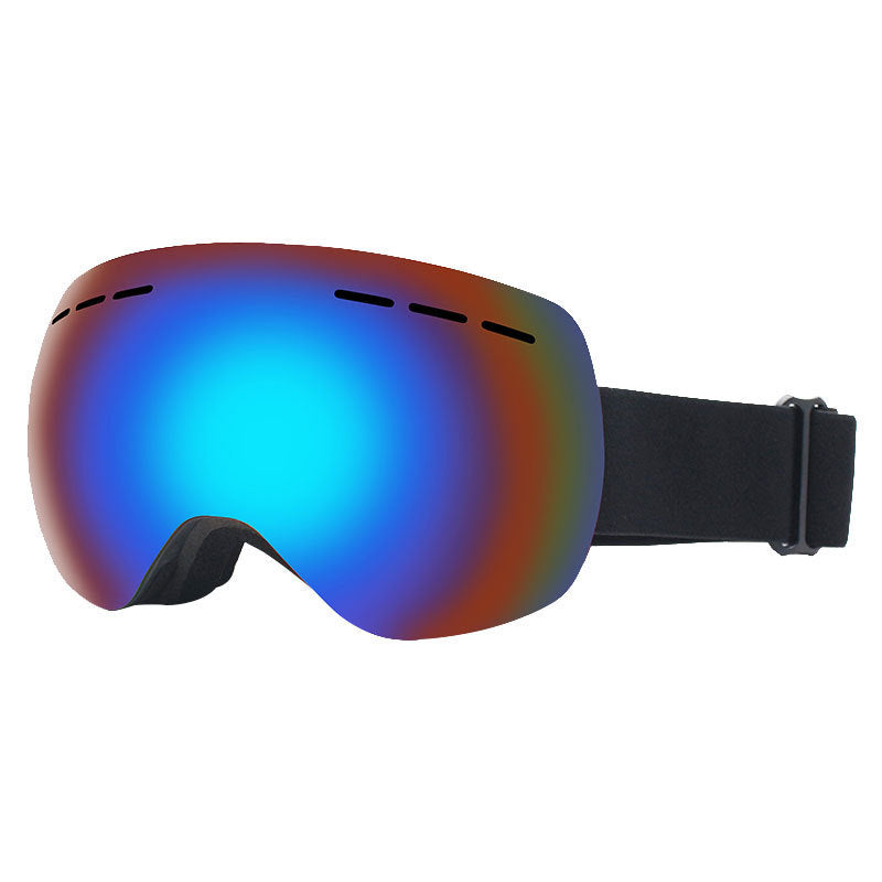 Spherical Double-Layer Anti-Fog Ski Goggles