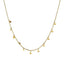 14k Yellow Gold Choker Necklace with Hammered Beads