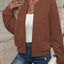 Veste Bomber à Fermeture Éclair Texturée