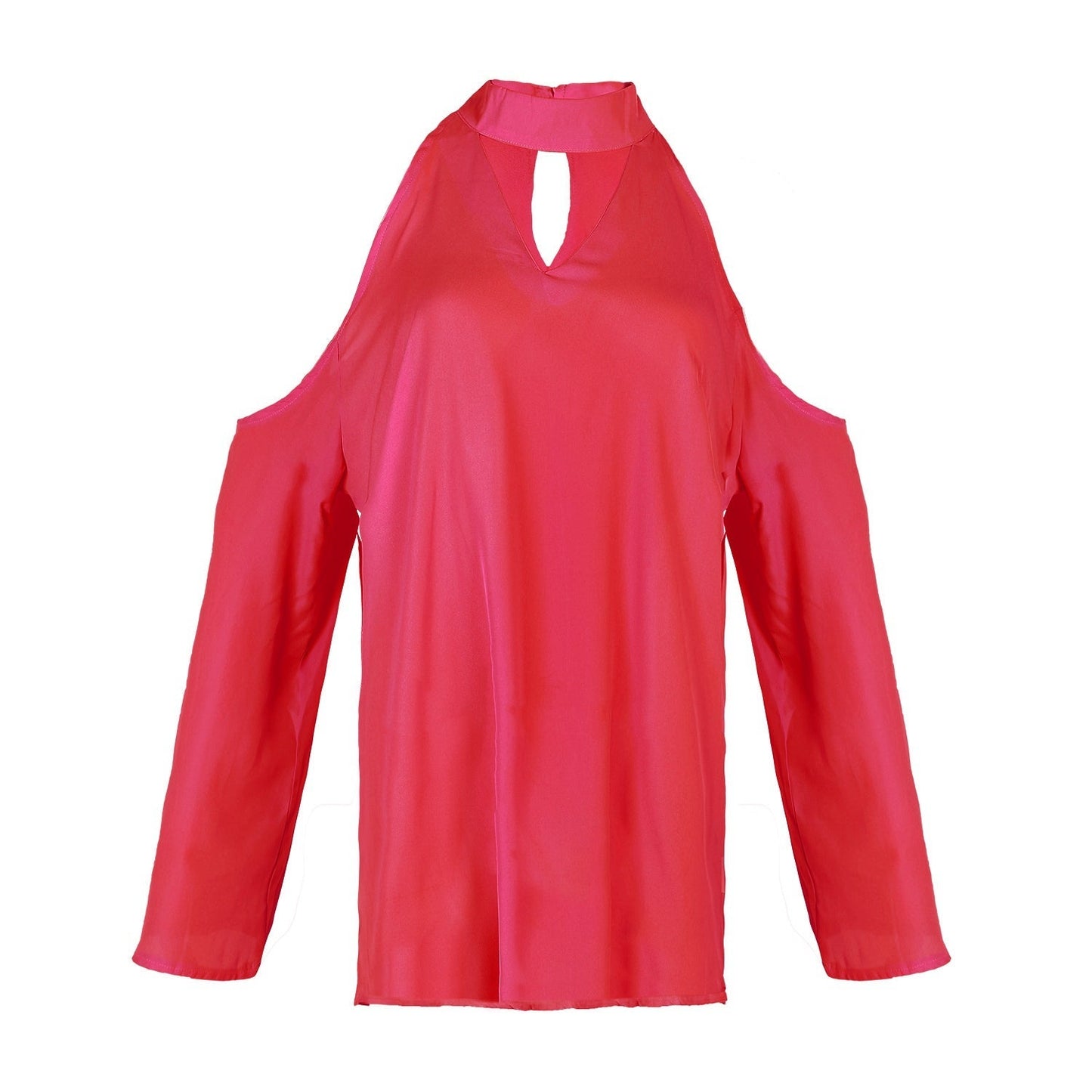 Women's Off The Shoulder V-Neck Blouse - Elegant Summer Top