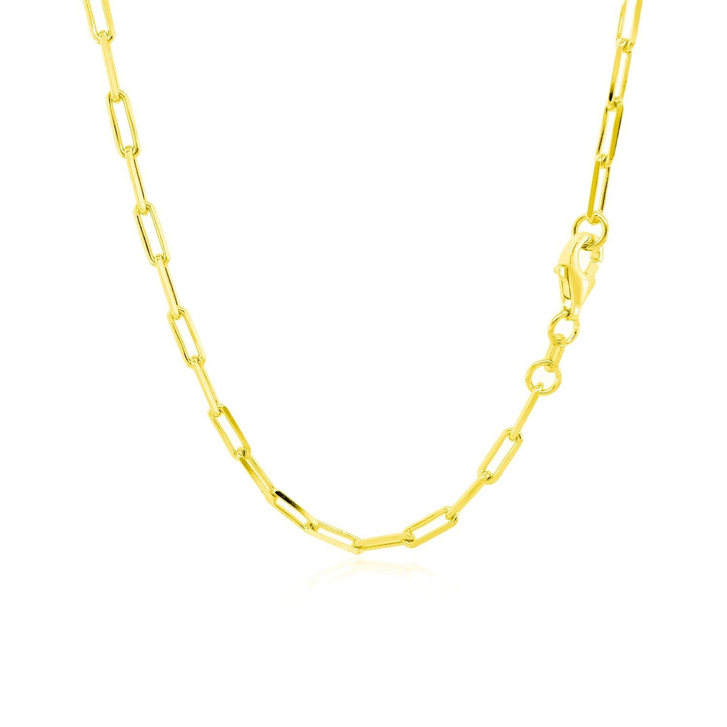 14K Yellow Gold Paperclip Chain Necklace