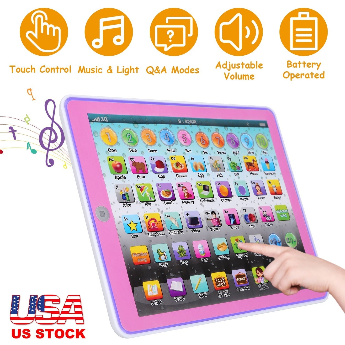 Jouet Tablette Éducative Gbruno pour Enfants de 2 à 7 Ans