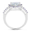 Bague en argent sterling avec aquamarine et tanzanite de 1,41 carat