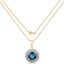 Colgante de 5.10 quilates de genuino topacio azul de Londres y tanzanita