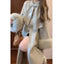 Manteau en laine double face à manches en fourrure pour femmes haut de gamme