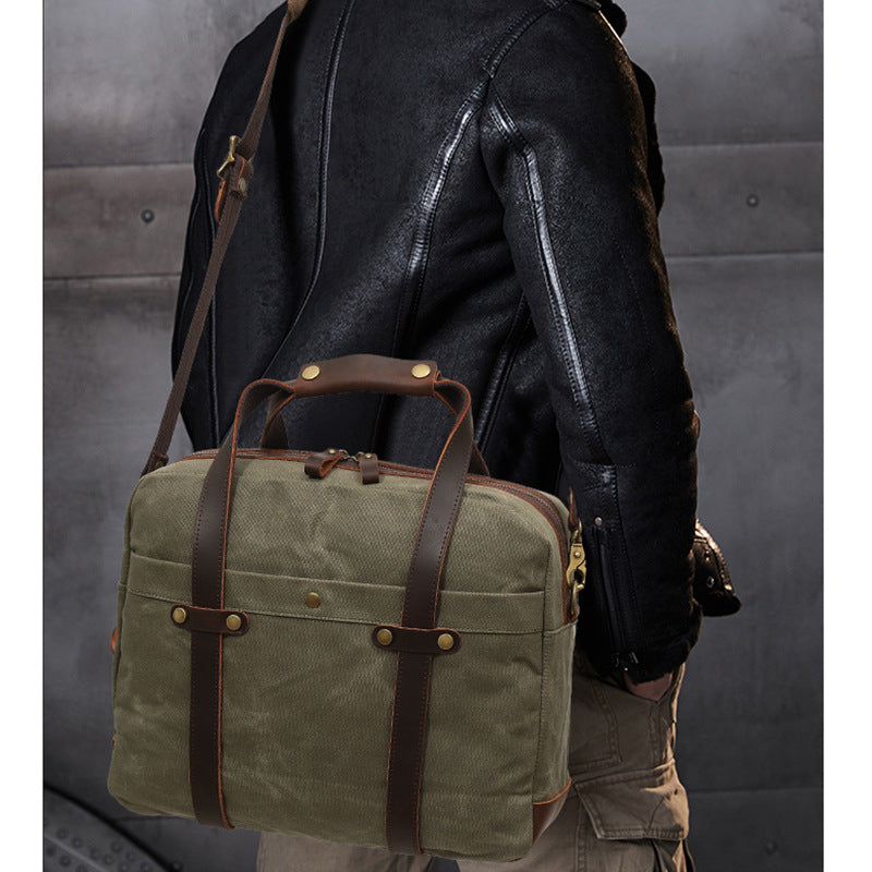 Maletín de Viaje Vintage para Hombre en Lona Encera