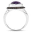 5.35 Carat Amethyst and Black Spinel Sterling Silver Ring