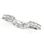 14k White Gold Curved Pave Diamond Wedding Ring
