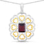Pendentif en argent sterling .925 avec grenat véritable de 2,55 carats