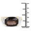 Anillo de Cuarzo Ahumado de 6.65 Quilates y Topacio Blanco en Plata Esterlina