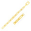 14k Yellow Gold Lite Round Wire Paperclip Bracelet