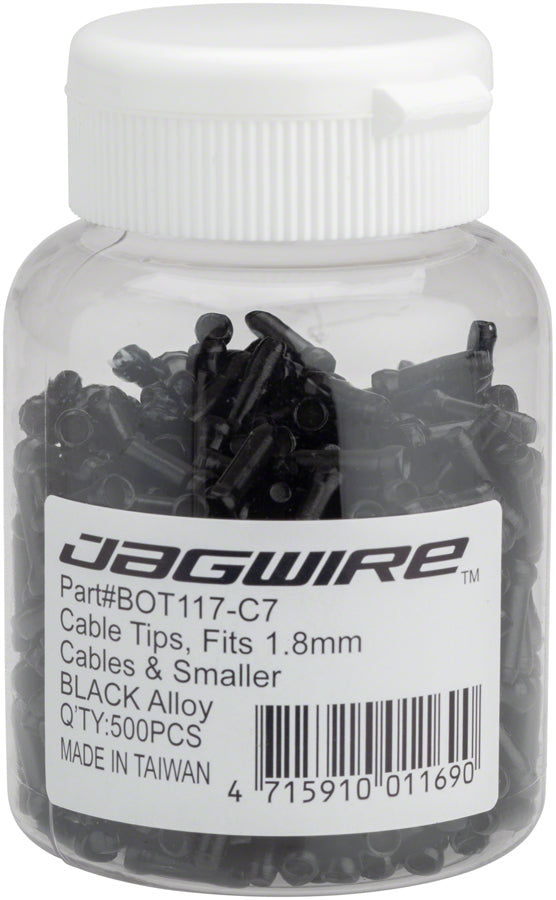 Jagwire 1.8mm Black Cable End Crimps - Pack of 500