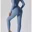 Women's Long-sleeve Zipper Yoga Sports Jumpsuit