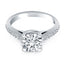 Anillo de Compromiso de Diamante en Oro Blanco de 14k con Diseño de Trébol