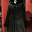 Manteau à capuche noir avec oreilles de chat gothiques