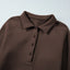 Collared Sweatshirt and High Waist Pants Active Set