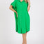 Robe à manches évasées avec boutons et poches