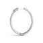 Boucles d'oreilles créoles en diamant en or blanc 14k - Design double face
