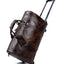 Premium Large Capacity Cowhide Trolley Travel Bag
