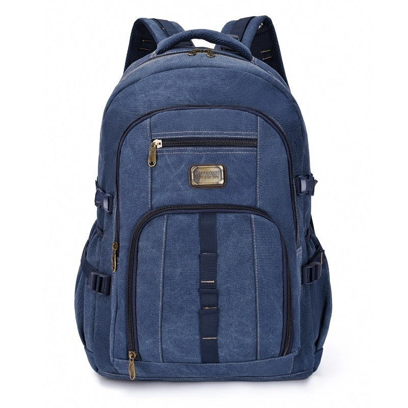 Mochila de senderismo de lona de gran capacidad y duradera