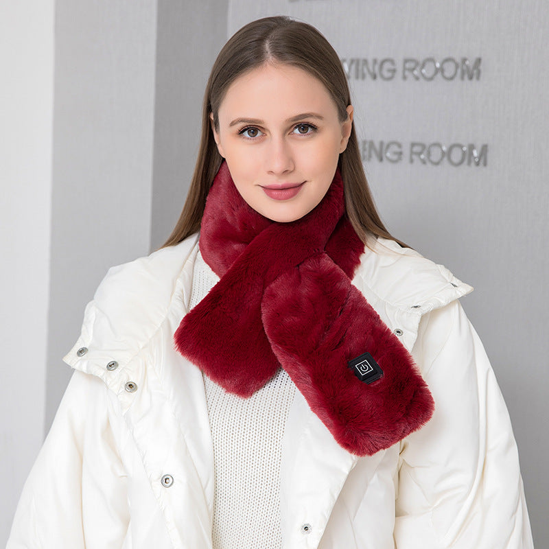 USB Electric Heated Neck Wrap Scarf with Adjustable Temperature