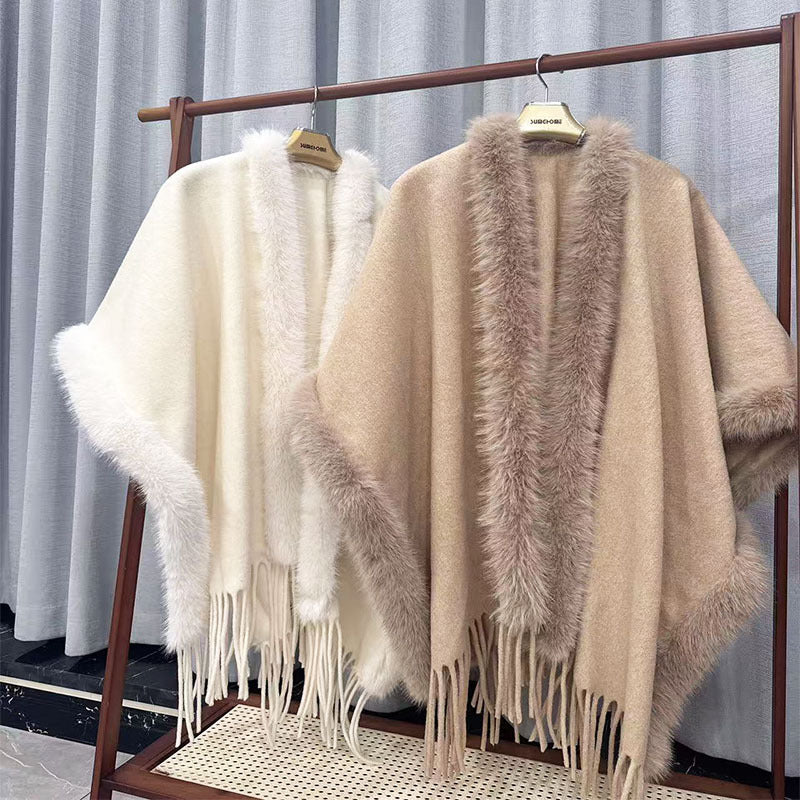 Women's Flow Su Spun Wool Cashmere Double-sided Cloak
