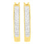10K Yellow Gold Princess-Cut Diamond Hoop Earrings
