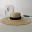 Seaside Sunshade Large Brim Flat Top Straw Sun Hat