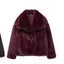 Abrigo de piel sintética de zorro de lujo para mujer para otoño e invierno