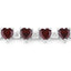 11.62 Carat Genuine Garnet & White Diamond Sterling Silver Bracelet
