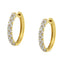 Boucles d'oreilles créoles en diamant en or bicolore 10KT