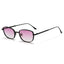 Lunettes de soleil carrées rétro en métal avec protection UV