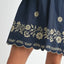 Embroidered Long Sleeve Peasant Mini Dress for Women