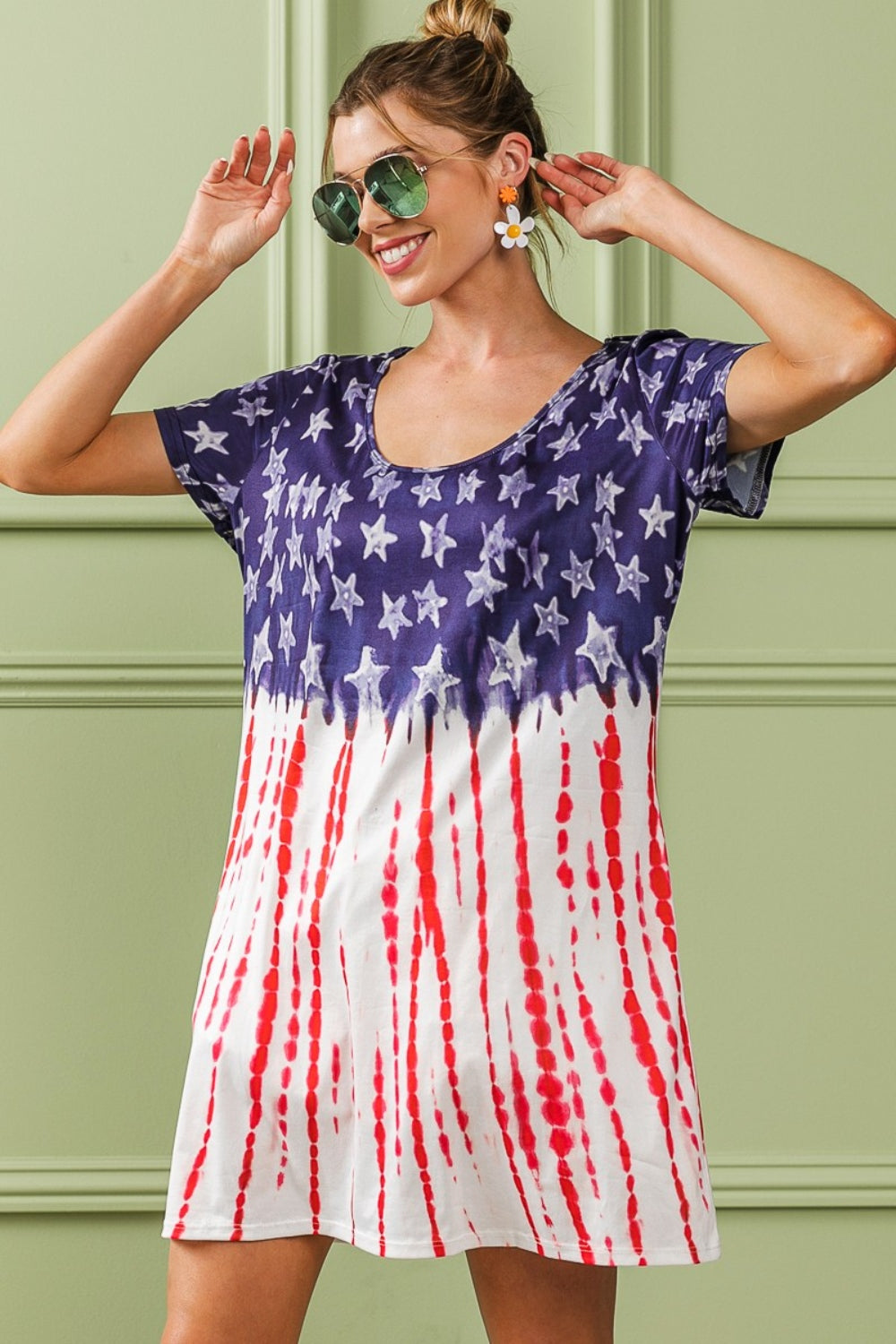American Flag Theme Tee Dress - Celebrate Your Patriotism