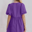 Elegant Ruched Puff Sleeve Mini Dress with Bow Detail