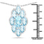4.77 Carat Genuine Swiss Blue Topaz Pendant in Sterling Silver