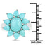 5.20 Carat Genuine Turquoise .925 Sterling Silver Ring